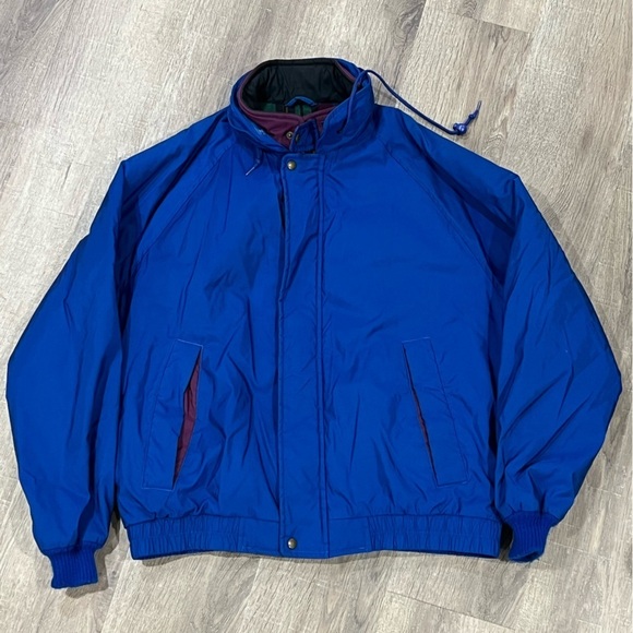 LOBO by Pendleton Made in USA XL Plaid Lined Blue Classic Jacket Coat Vintage - Picture 1 of 11